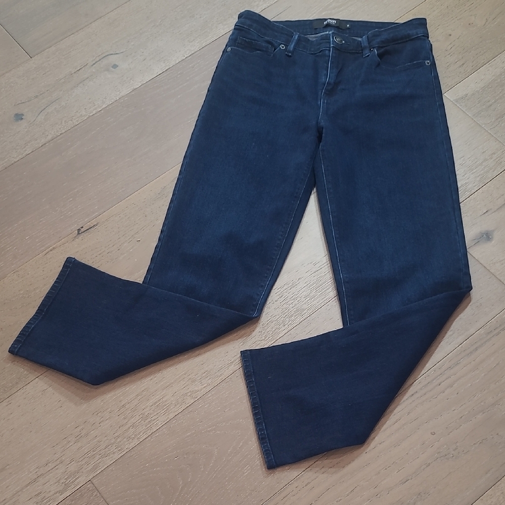 Hudson Jeans Women's sz 6 Mid Rise Straight Leg Dark Blue Denim Jeans
